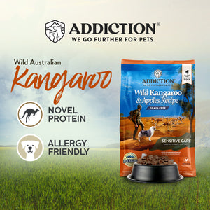 Addiction Wild Kangaroo & Apples Grain Free Dry Dog Food - Available in 1.8kg & 9kg