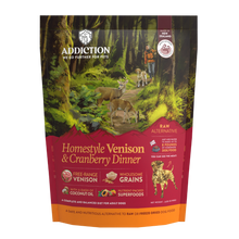 Addiction Raw Alternative Dog Food - Homestyle Venison & Cranberry Dinner 0.9kg