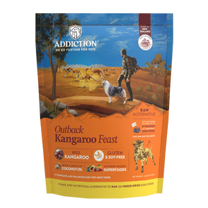 Addiction Raw Alternative Outback Kangaroo Feast Dog Food - 0.9kg