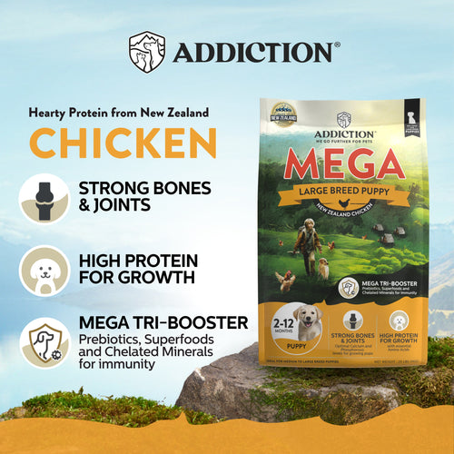 Addiction MEGA Chicken - Large Breed Puppy Food