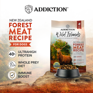 Addiction Wild Islands Forest Meat - Venison Dry Dog Food - Available in 1.8kg & 9kg