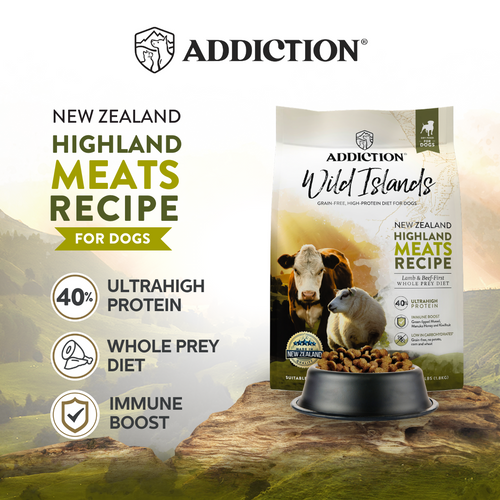 Addiction Wild Islands Highland Meats Lamb & Beef Dry Dog Food - Available in 1.8kg & 9kg