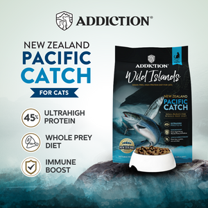 Addiction Wild Islands Pacific Catch - Salmon, Mackerel & Hoki Cat Food - Available in 1.8kg & 4.5kg