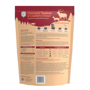Addiction Raw Alternative Dog Food - Homestyle Venison & Cranberry Dinner 0.9kg