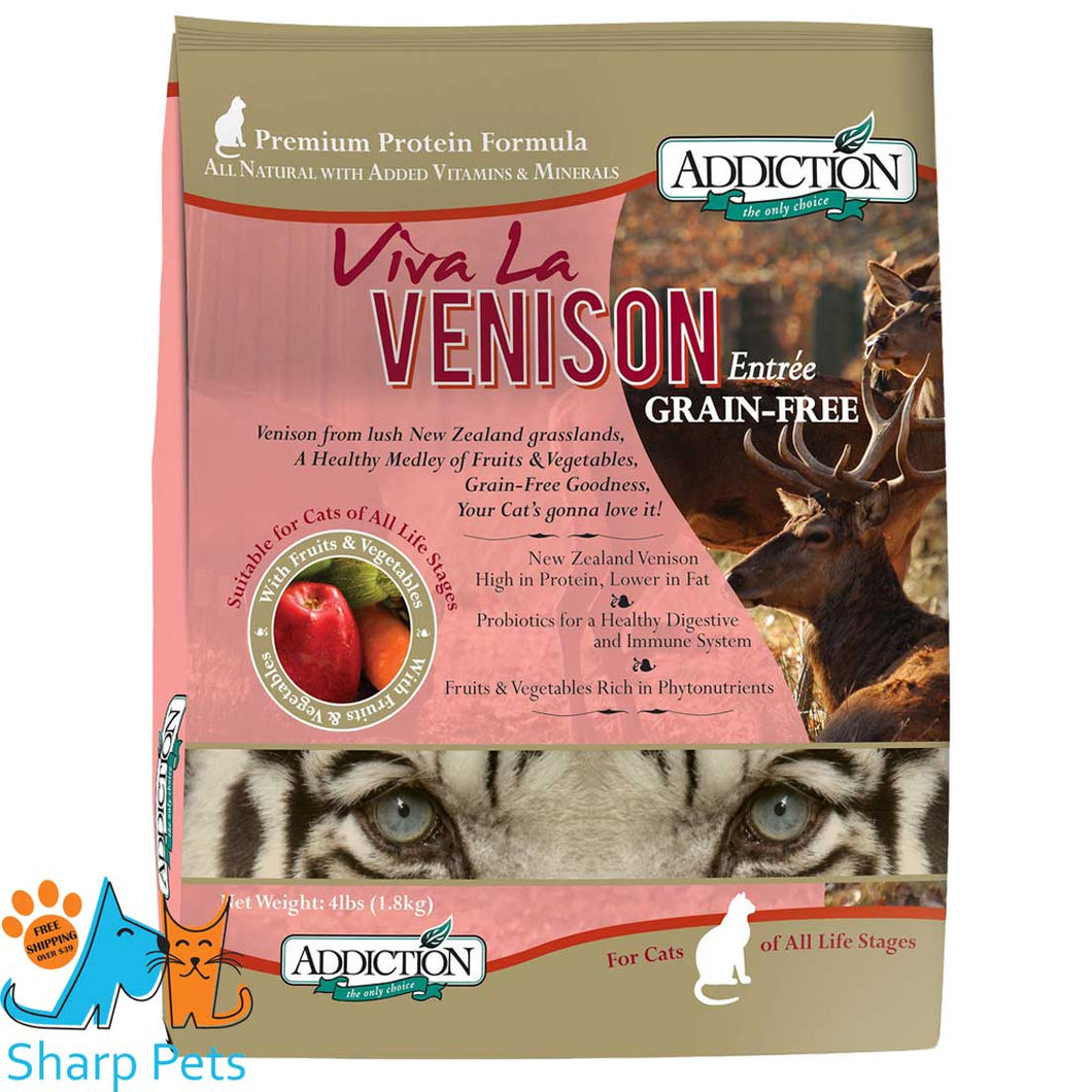 Addiction La Venison NZ Grain Free Dry Cat Food - Available in 1.8kg & 4.5kg